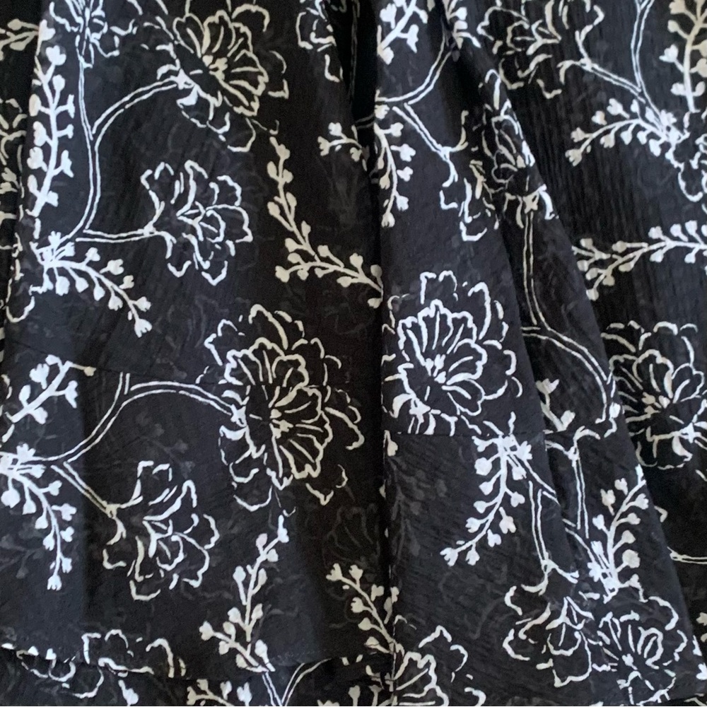 NWT ALC Plus Vera Black Tiered Silk Blend Ruffle Skirt Size 14 - Picture 12 of 13
